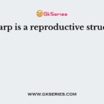 Sporocarp is a reproductive structure of