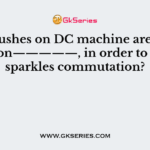 The Brushes on DC machine are always placed on—————, in order to achieve sparkles commutation?