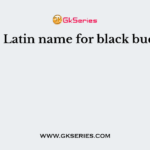 The Latin name for black buck is