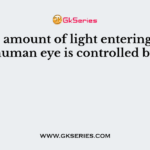 The amount of light entering the human eye is controlled by