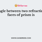The angle between two refracting surfaces of prism is