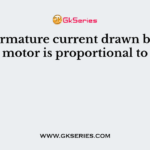 The armature current drawn by a dc motor is proportional to