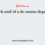 The back emf of a dc motor depends on