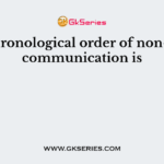 The chronological order of non-verbal communication is