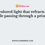 The colored light that refracts most while passing through a prism is