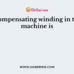 The compensating winding in the DC machine is