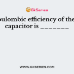 The coulombic efficiency of the super capacitor is _______