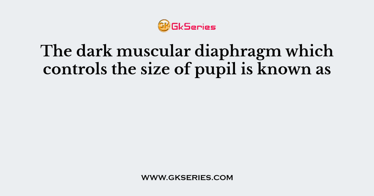 The dark muscular diaphragm which controls the size of pupil is known as