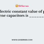 The dielectric constant value of polystyrene capacitors is _______
