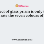 The effect of glass prism is only to separate the seven colours of