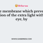 The eye membrane which prevents the reflection of the extra light within the eye, by