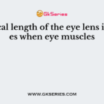 The focal length of the eye lens increases when eye muscles