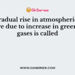 The gradual rise in atmospheric temperature due to increase in green house gases is called