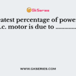 The greatest percentage of power loss in a d.c. motor is due to ………………..