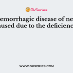 The haemorrhagic disease of new born is caused due to the deficiency of