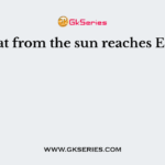 The heat from the sun reaches Earth via