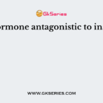 The hormone antagonistic to insulin is