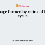 The image formed by retina of human eye is