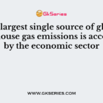 The largest single source of global greenhouse gas emissions is accounted by the economic sector