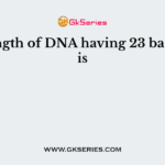 The length of DNA having 23 base pairs is