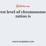 The lowest level of chromosome organization is
