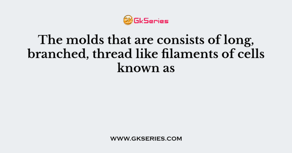 The molds that are consists of long, branched, thread like filaments of cells known as