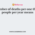 The number of deaths per one thousand people per year means