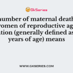 The number of maternal deaths per 1,000 women of reproductive age in the population (generally defined as 15–44 years of age) means