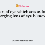 The part of eye which acts as focus of converging lens of eye is known as