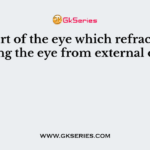 The part of the eye which refracts light entering the eye from external objects