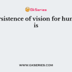 The persistence of vision for human eye is