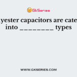 The polyester capacitors are categorized into ________ types