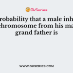 The probability that a male inherited his Y-chromosome from his maternal grand father is