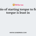 The ratio of starting torque to full load torque is least in