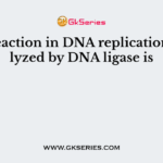 The reaction in DNA replication catalyzed by DNA ligase is