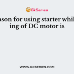 The reason for using starter while starting of DC motor is