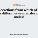 The secretions from which of these glands differs between males and females?