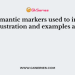 The semantic markers used to indicate illustration and examples are
