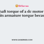 The shaft torque of a dc motor is less than its armature torque because of