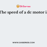 The speed of a dc motor is