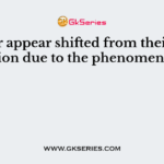 The star appear shifted from their actual position due to the phenomenon of