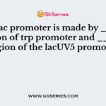 The tac promoter is made by _____ region of trp promoter and _____ region of the lacUV5 promoter
