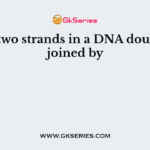 The two strands in a DNA double is joined by