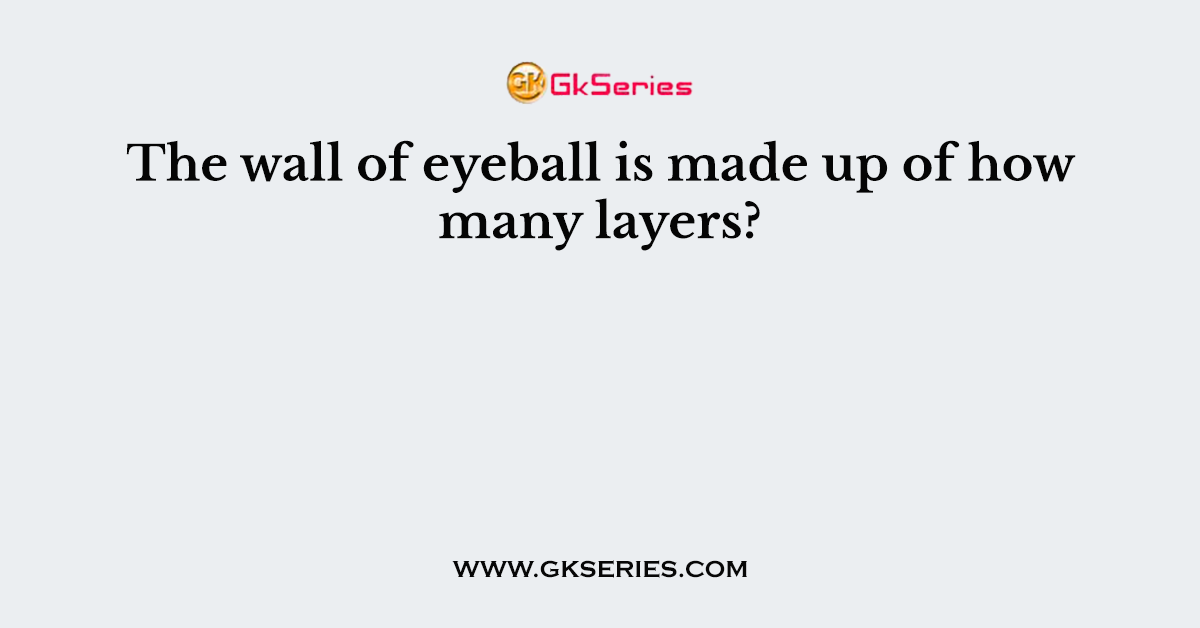 The wall of eyeball is made up of how many layers?