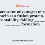 There are some advantages of expressing protein as a fusion protein