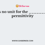 There is no unit for the ____________ permittivity