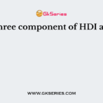 Three component of HDI are