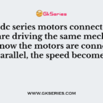 Two dc series motors connected in series are driving the same mechanical load. If now the motors are connected in parallel, the speed becomes