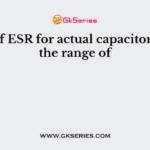 Value of ESR for actual capacitors are in the range of