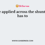 Voltage applied across the shunt motor has to